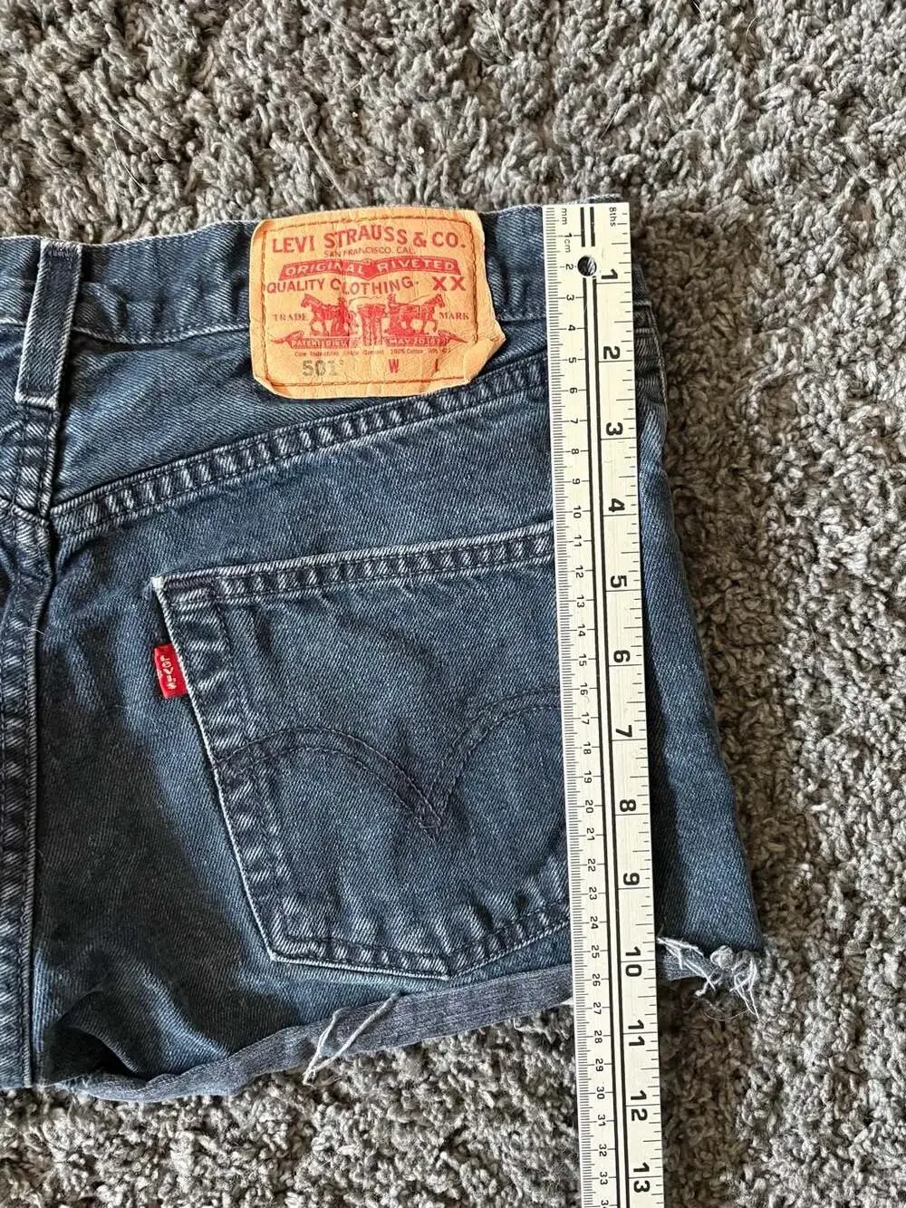 Vintage Levi's 501 Button-Fly High-Rise Cut-Off Denim Shorts